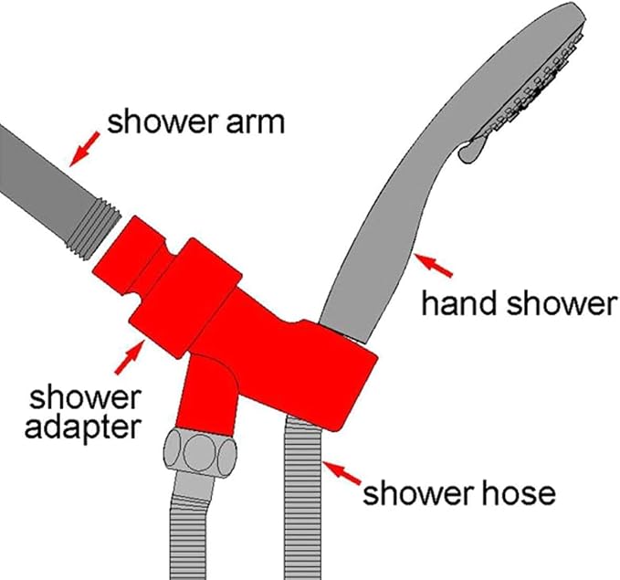 Shower Arm Holder for Handheld Shower Head, Adjustable Mount Bracket, Shower - Image 4