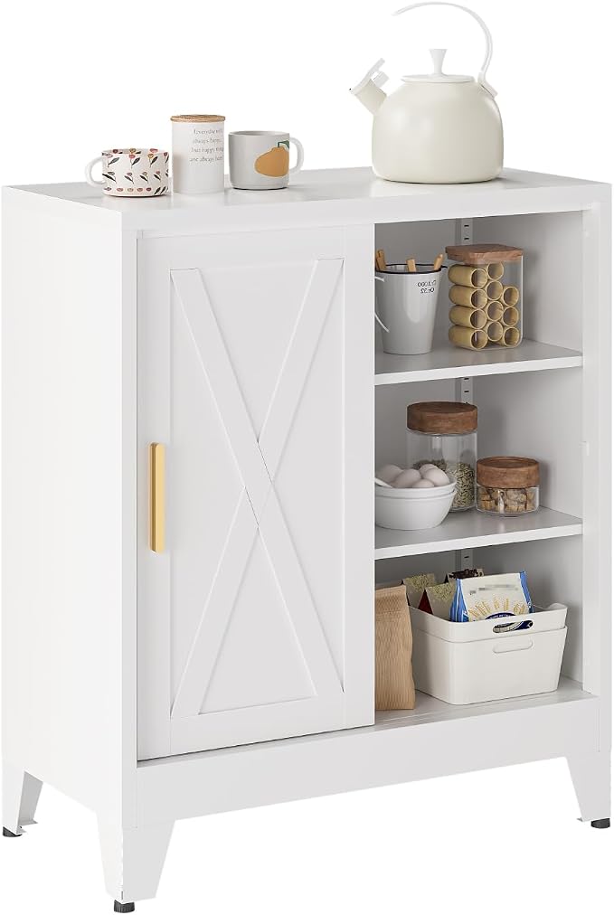 Farmhouse Coffee Bar Cabinet, Buffet Storage Cabinet, Sideboard - Image 7