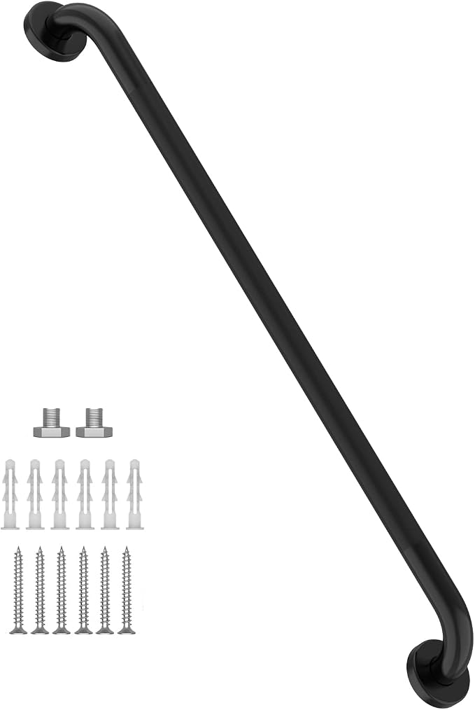 36 Inch Shower Grab Bar Oil Rubbed Black, Munzong Anti Slip Bathroom Grab Bar by Munzong