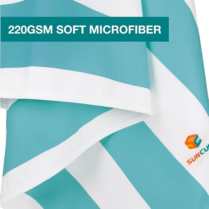 SUN CUBE Microfiber Beach Towel, Quick Dry Sand Free Beach Towel, Lightweight - Image 7