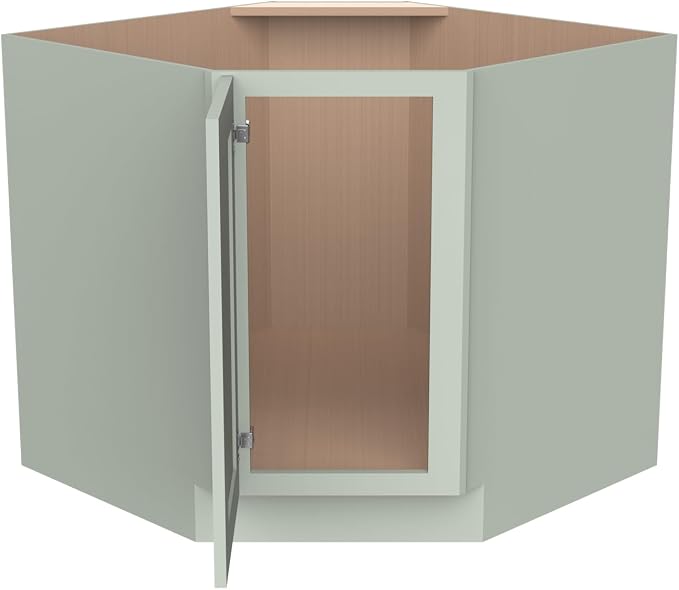 Diagonal Corner Kitchen Cabinet – Solid Wood – Freestanding Storage Organizer - Image 6