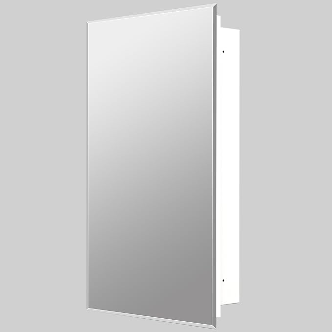 Bathroom Medicine Cabinet with 22x30 in Rectangular Beveled Frameless Mirror - Image 7