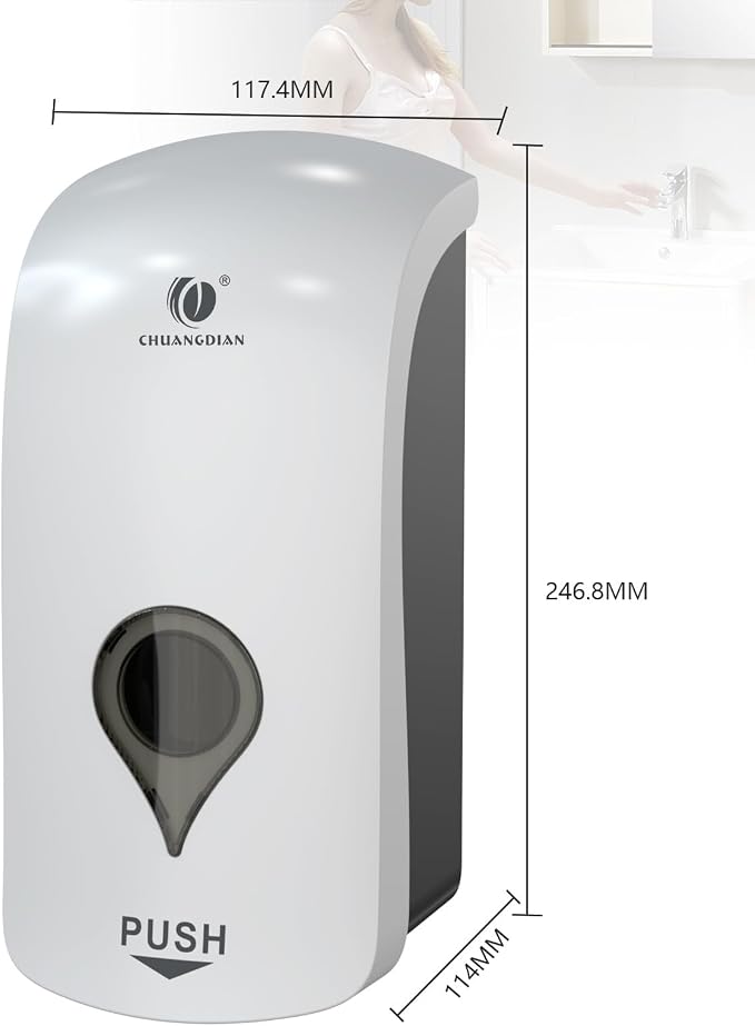 Manual Foam Soap Dispenser, 35oz Commercial Refillable Foaming Soap - Image 5