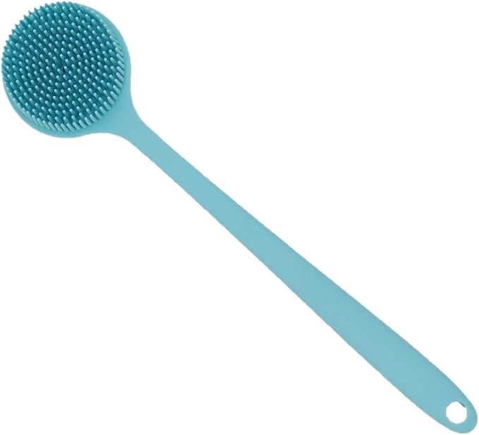Silicone Body Scrubber, Long Handle Back Scrubber by CINLITEK