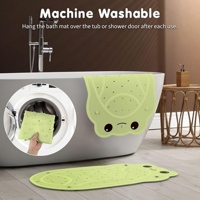 Bath Mat for Tub Non Slip Baby, Shower Mat Natural Rubber no Odors, Textured - Image 6