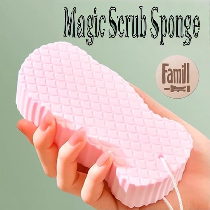 4Pcs, 3D Magic Exfoliating Bath Sponge, Magic Exfoliating Sponges - Image 4