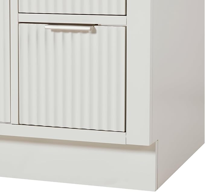 ARIEL Milan 48 Inch Single Sink Base Cabinet in Warm White - Image 7