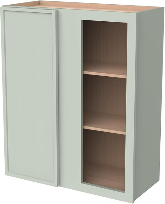Solid Hardwood Wall Blind Corner Cabinets, Adjustable Shelves, Soft-Close Doors by HCIOANHomecabinetseries