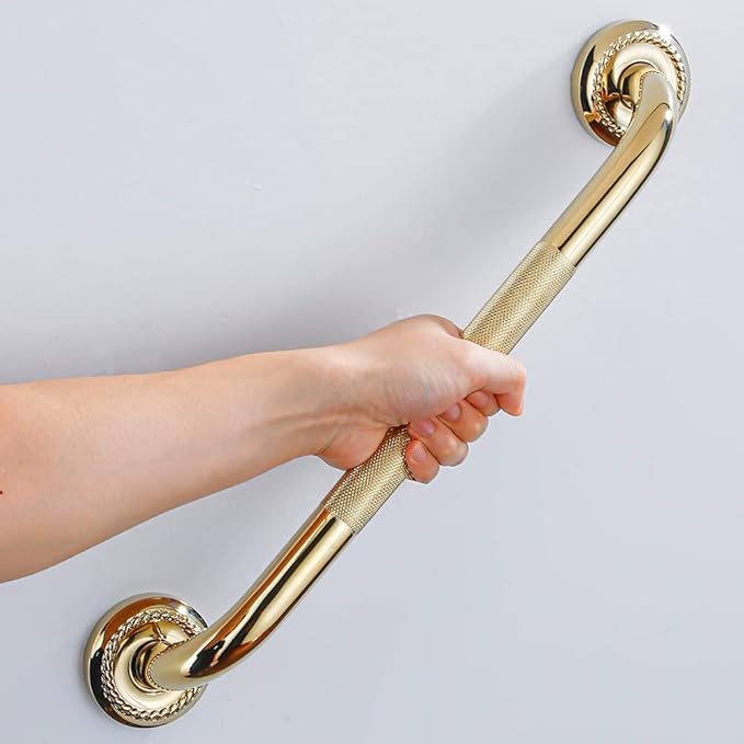 Textured Shower Grab Bar, 12-Inch Bathroom Support Rails, Stylish Safety by Unknown