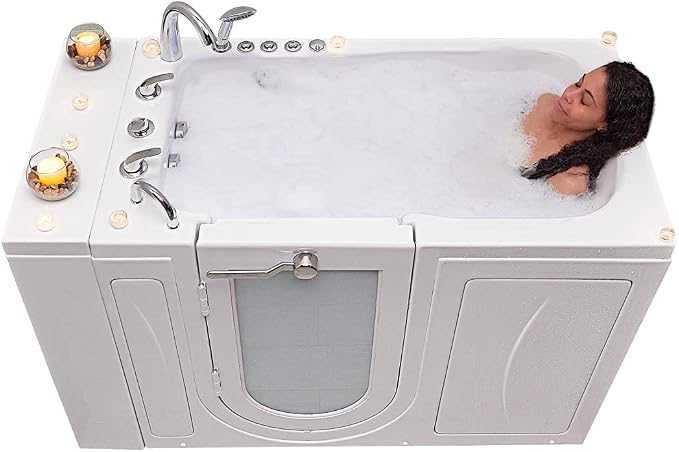 Ella Capri 30"x52" Acrylic Air and Hydro Massage Walk-In Bathtub by ELLASBUBBLES