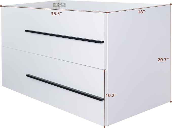 36" Designer Floating Bathroom Vanity - Image 3