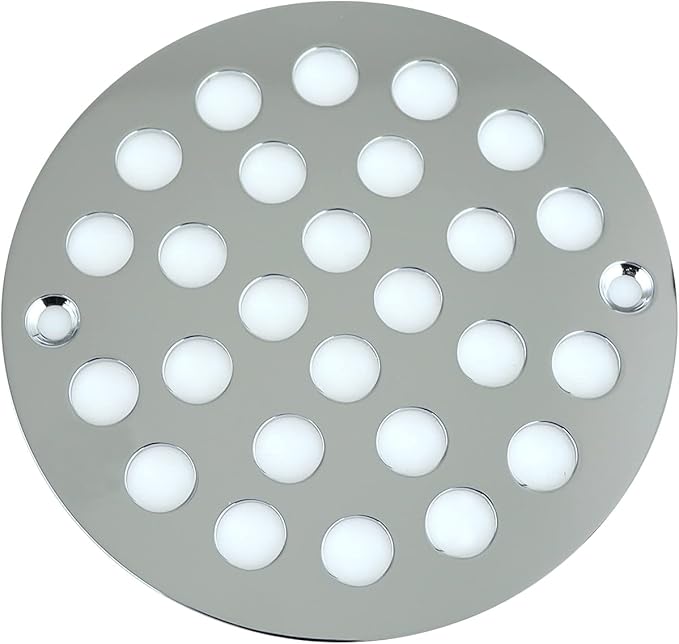 4 Inch Screw-in Round Shower Drain Cover Replacement Floor Drainer by poyde
