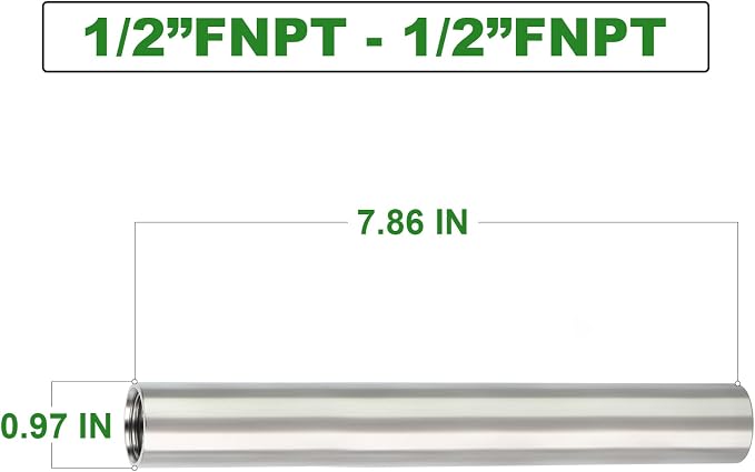 TAISHER 2PCS Stainless Steel Pipe Fittings, 1/2" NPT x 1/2" NPT Female Threaded - Image 4