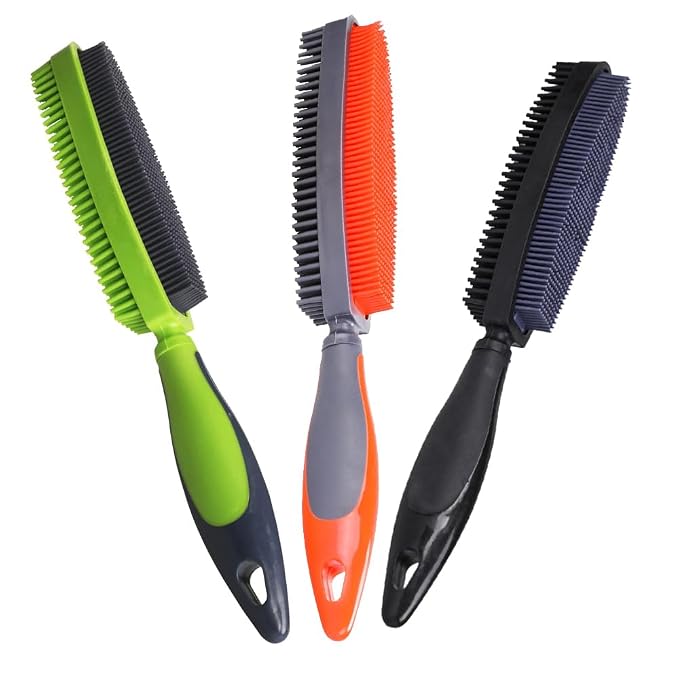 Rubber Pet Hair Removal Brush for Couch Clothes Dog Cat Pet Hair Carpet by throw