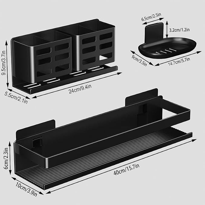 Shower Caddy, Shower Shelf 3 Pack - Image 2