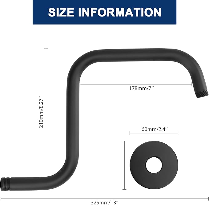 NearMoon S Shape Shower Extension Arm - Image 2