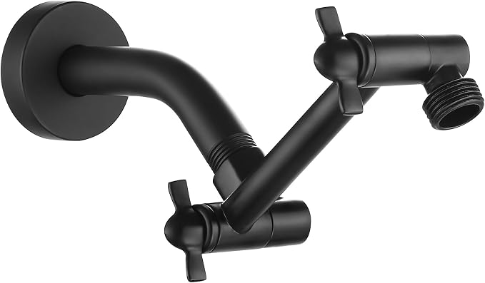 Black Shower Arm, Shower Head Extender Arm by Pichrain