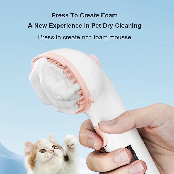 Dog Bath Brush, Scrubber Soft Silicone Head Pet Bathing Massage Brush Long - Image 6