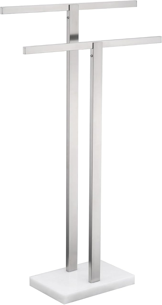 KOKOSIRI Bathroom Towel Racks 2-Tier Standing Towel Bars by KOKOSIRI