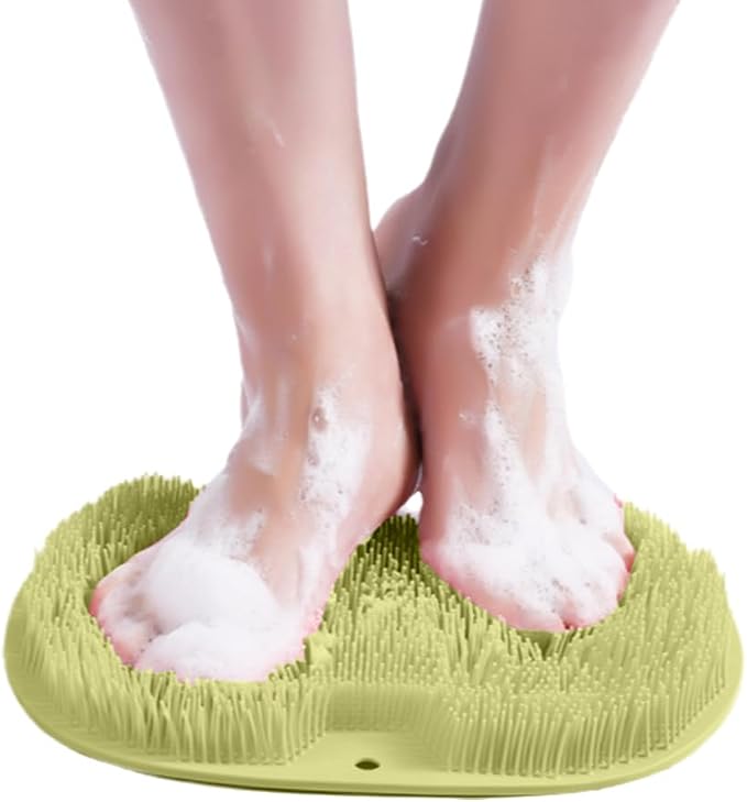 Silicone Shower Foot Scrubber Mat, 2025 Upgraded Exfoliating Bath Pad by ASFANST
