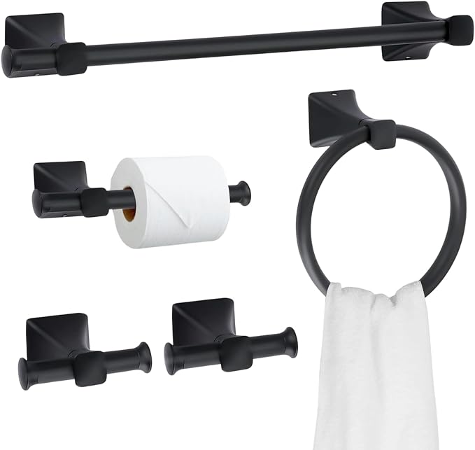 5 Piece Bathroom Hardware Accessories Set, SUS304 Stainless Steel Bath Towel by Unknown