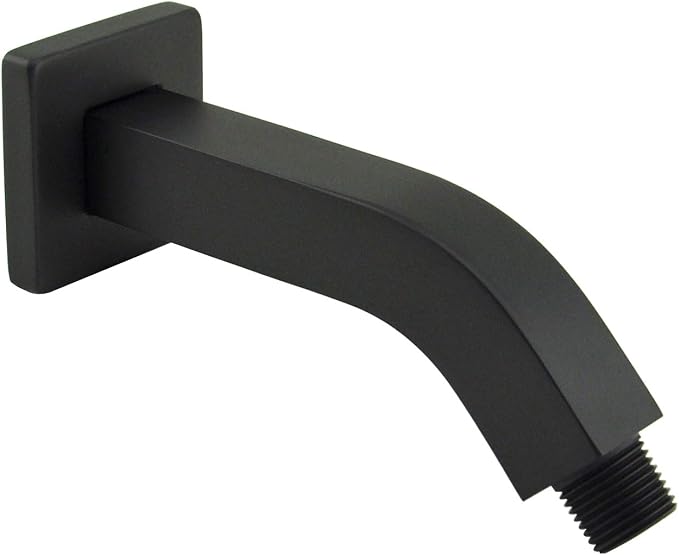 Aquaiaw Square Shower Arm and O-Ring Flange, 6 inch, Solid Brass, Both Soldered by AQUAIAW