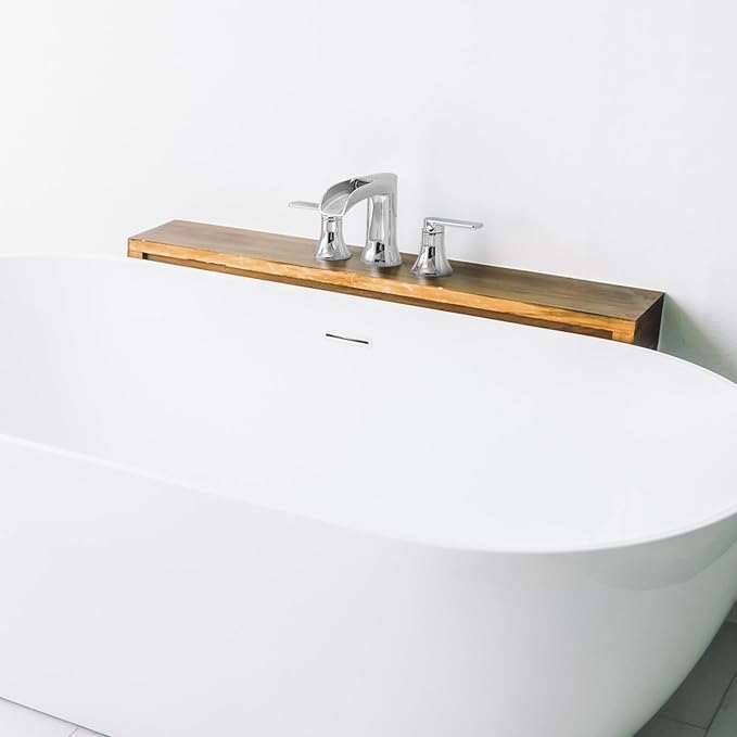 Chrome Deck Mount Tub Faucet 3 Hole, Brass Widespread Waterfall Bathtub Faucet - Image 7