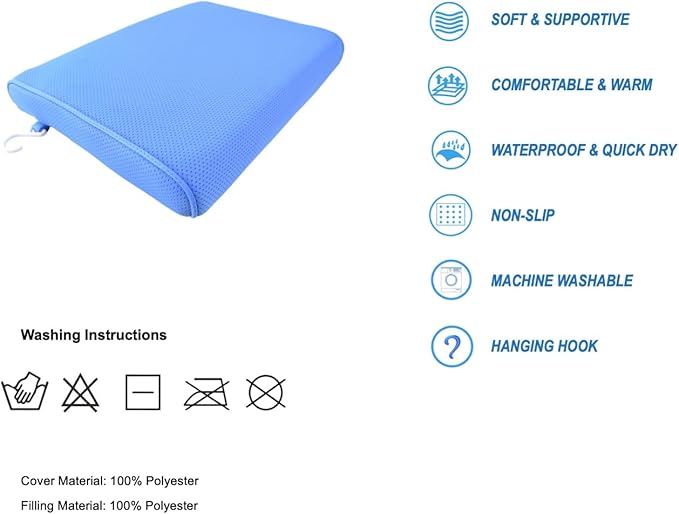 Shower Seat Cushion, Air Mesh Fabric - Image 4