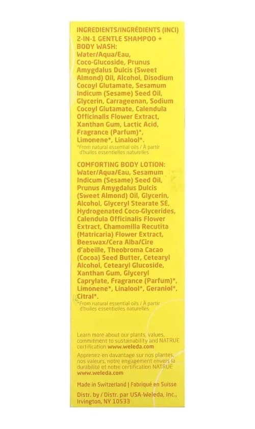 Weleda Baby Calendula Body Lotion and Shampoo-Body Wash Bundle, 6.8 Fluid Ounce - Image 3