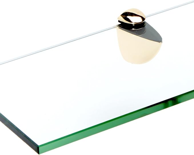 Spancraft Glass P-4.75x33-Brass Peacock Glass Shelf, 4.75" x 33" - Image 2