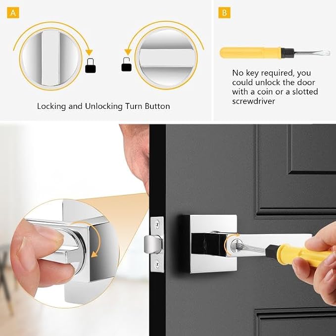 Probrico 4 Pack Square Door Levers - Image 6