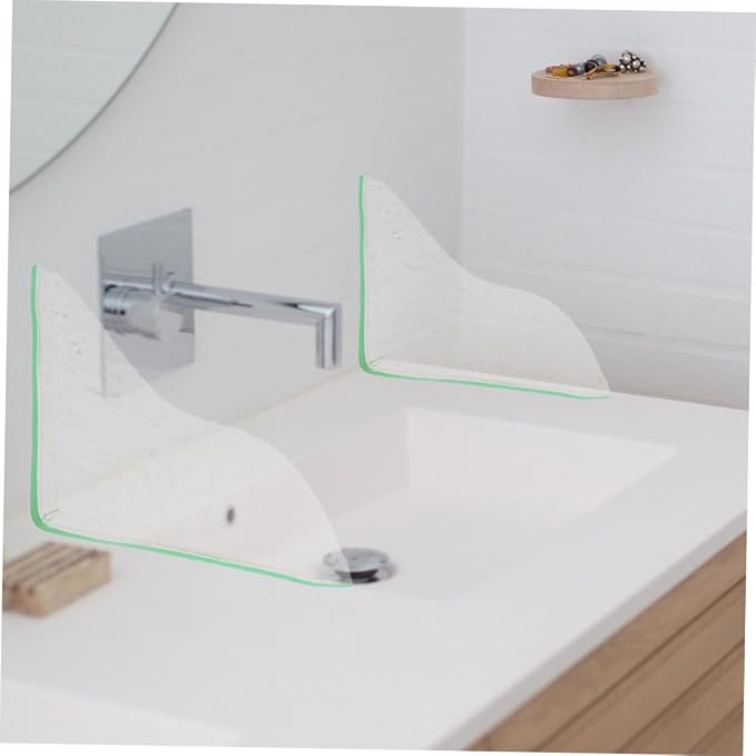 2pcs Kitchen Sink Splash Guard Elegant Acrylic -Splashing Barrier - Image 9