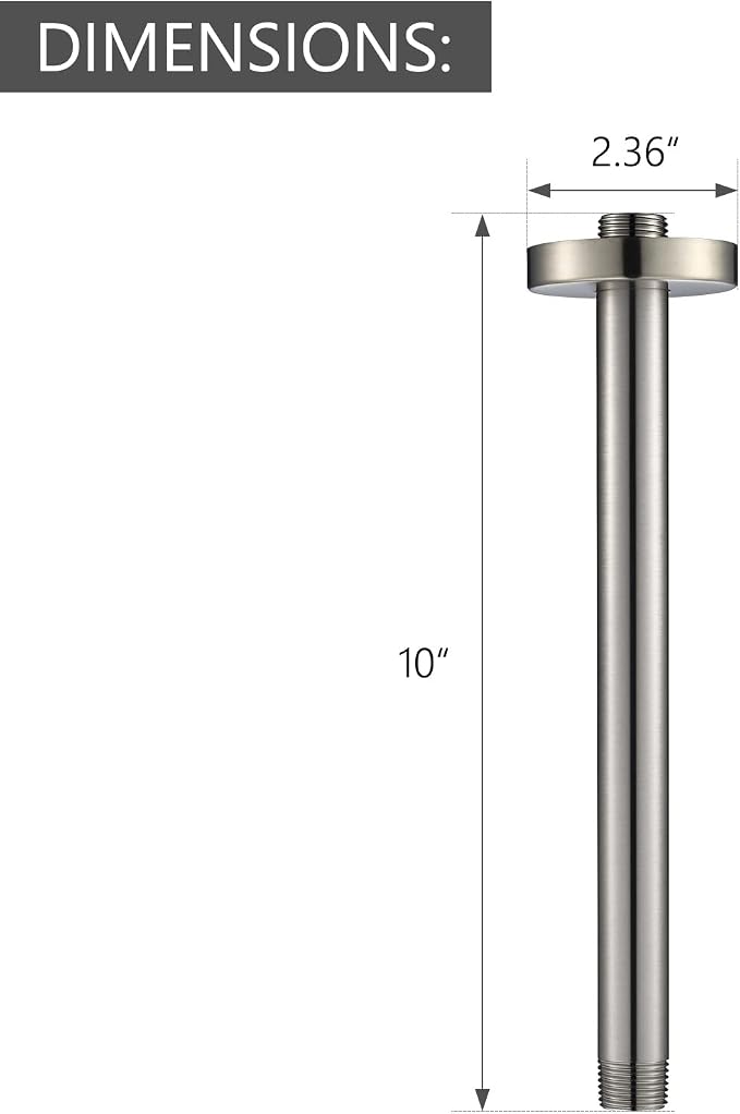Celling Mounted Extention Stainless Steel High Density Thickened Thread Shower - Image 3