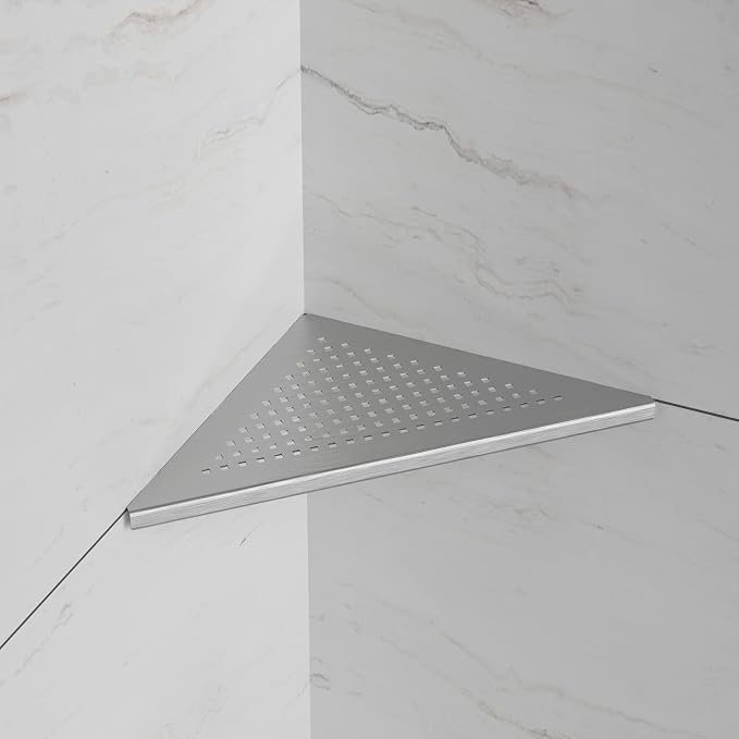 Neodrain Brushed Corner Wall Shelf, 10 Inch Floating Corner Shelf - Image 2