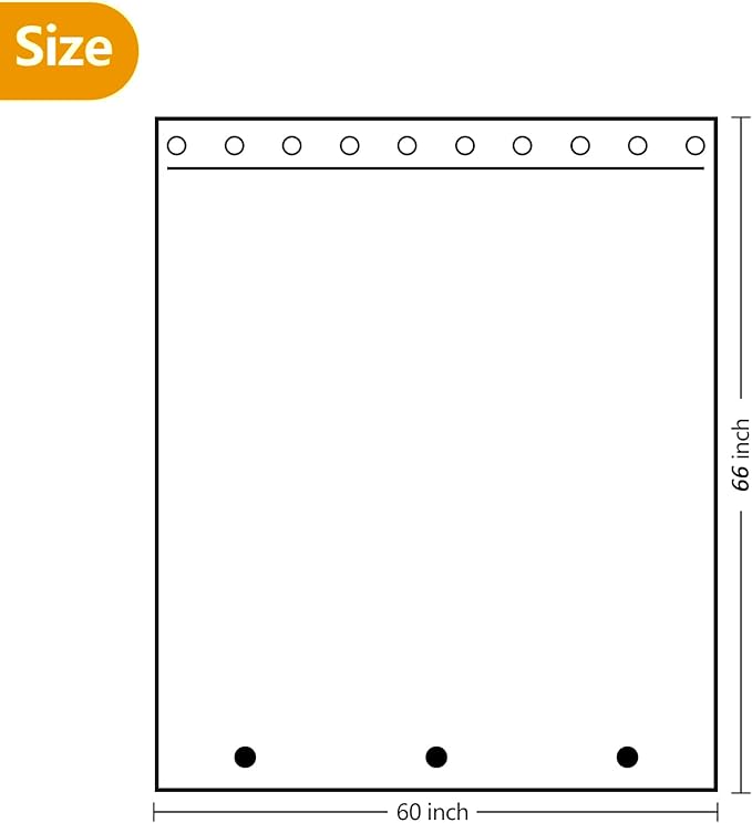 Waterproof Fabric Short Shower Curtain Liner - Image 7