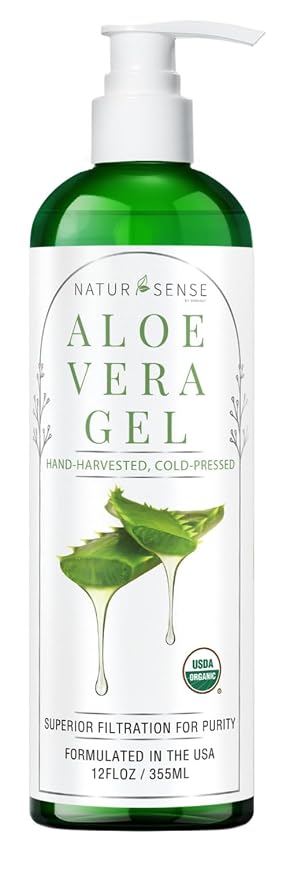 NaturSense USDA Organic Aloe Vera Gel from 100% Pure Aloe. Deep Hydration by NTRSNS