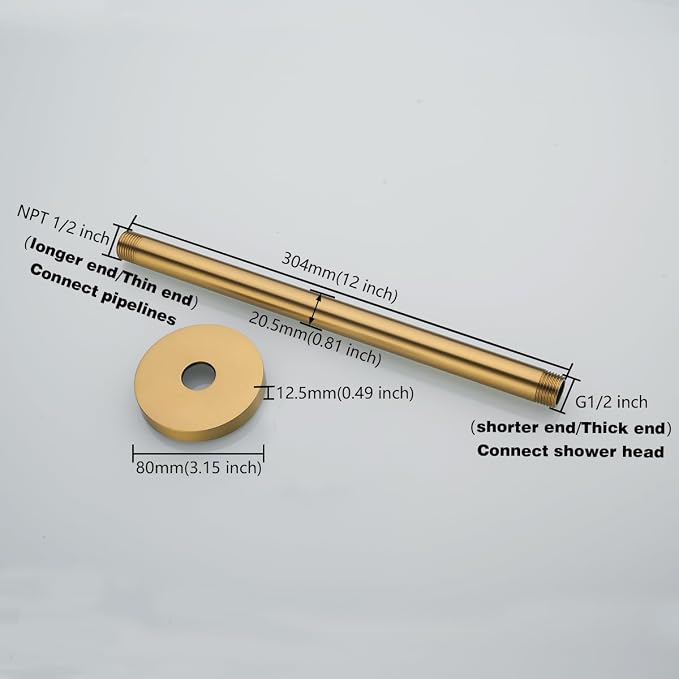 RANDOM Champagne Bronze Shower Arm - Image 2