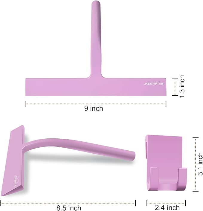 RICHMIRTH Silicone Rubber Blade Shower Squeegee 9" in Width Window & Car - Image 2