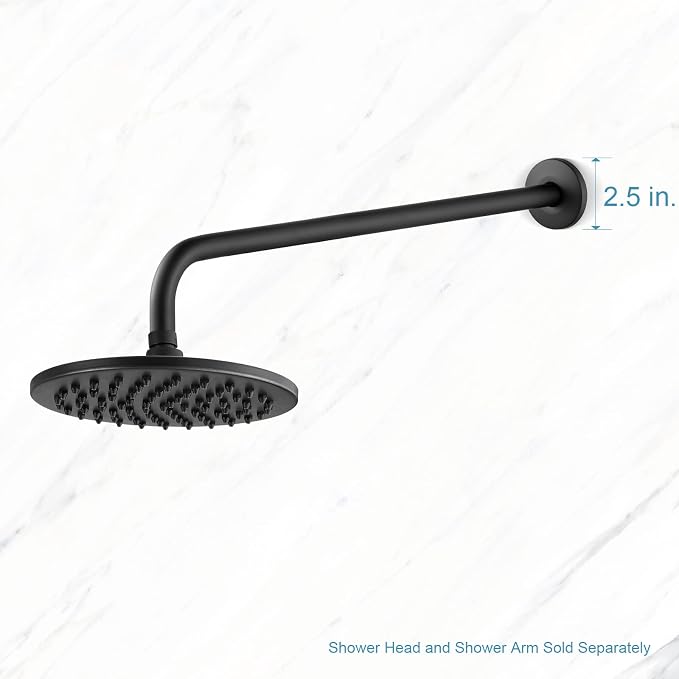 OFFO Shower Arm with Flange, 24 in Wall Mount Replacement Angle Shower Head Arm - Image 5