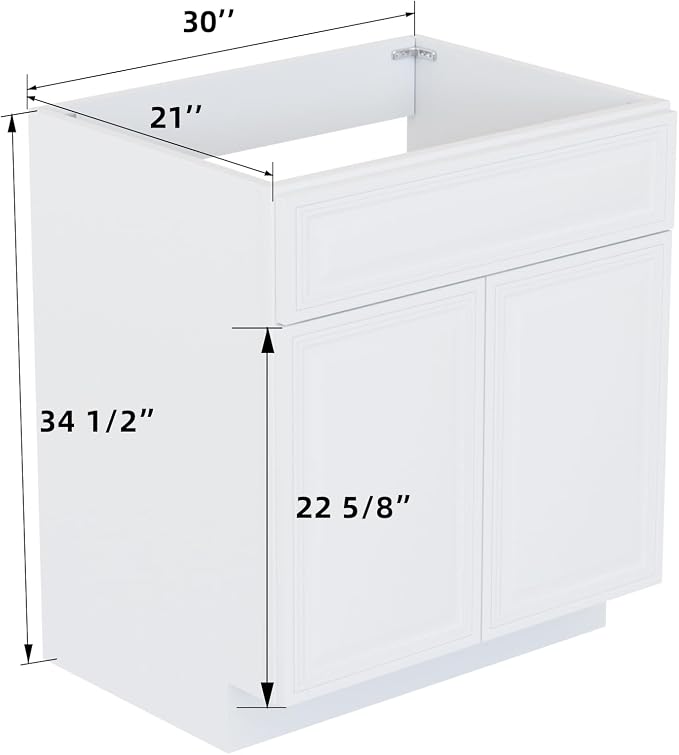 KitchenMan 30 Inch Bathroom Vanity Without Sink and Top Unassembled Bathroom - Image 3