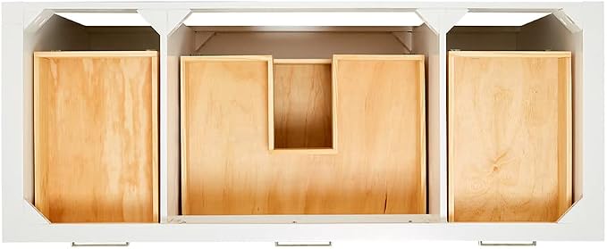 ARIEL Bristol 54" White Bathroom Vanity Base Cabinet, Single Sink Configuration - Image 6