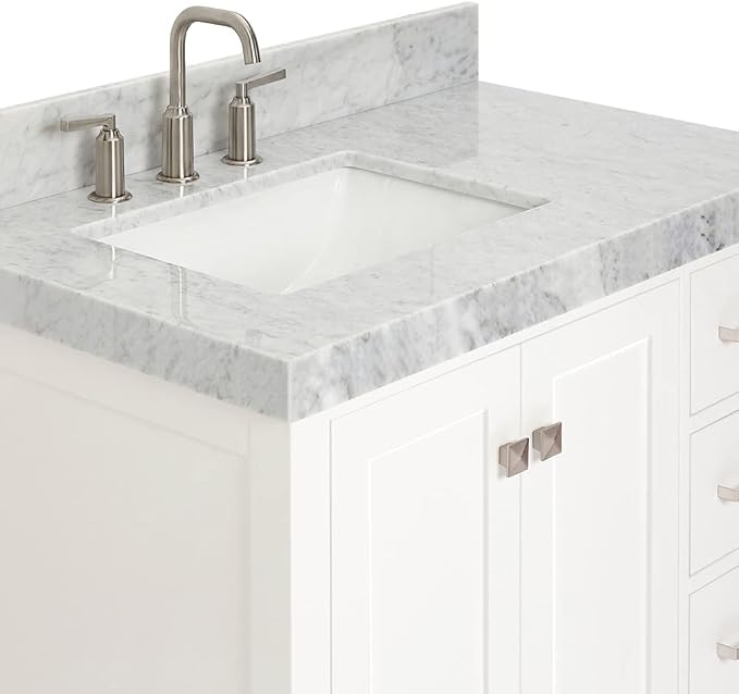 ARIEL Cambridge 36 Inch White Bathroom Vanity - Image 5