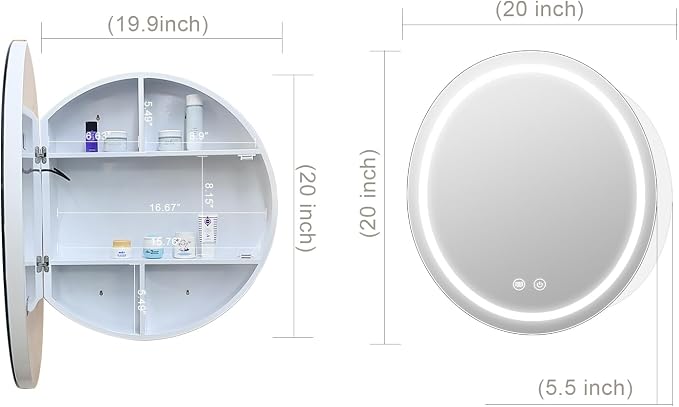 20inch Round Medicine Cabinet - Image 2