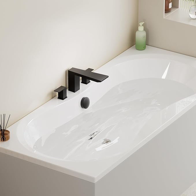 BESy Waterfall Roman Tub Faucets, Deck Mount Bathtub Faucets Set, Garden 3 - Image 7
