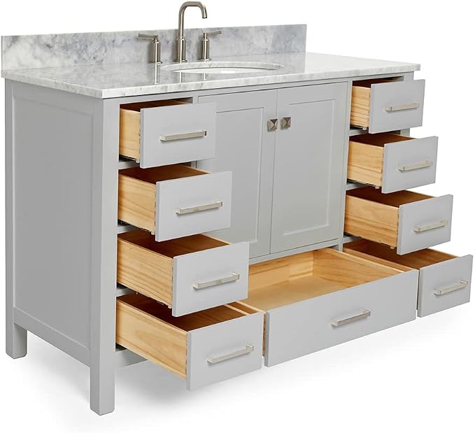 ARIEL 49" Grey Bathroom Vanity - Image 3