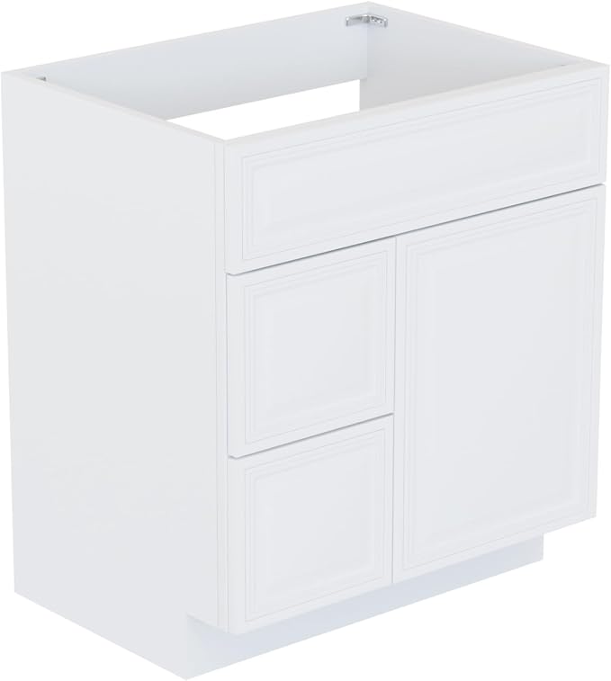 30 Inch Antique White Bathroom Vanity Unassembled, No Sink/Top/Handles Bathroom - Image 8