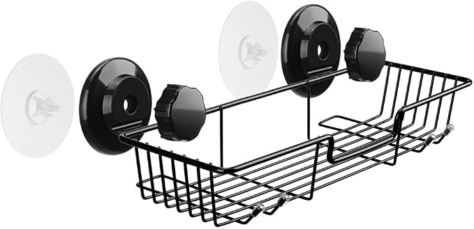 SANNO Suction Cups Shower Caddy, Bathroom Storage Combo Organizer, Rustproof - Image 4