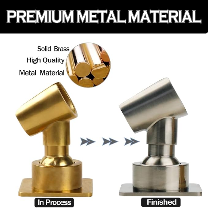 Shower Head Holder All Metal Handheld Shower Wand Bracket Adhesive Shower Wall - Image 2