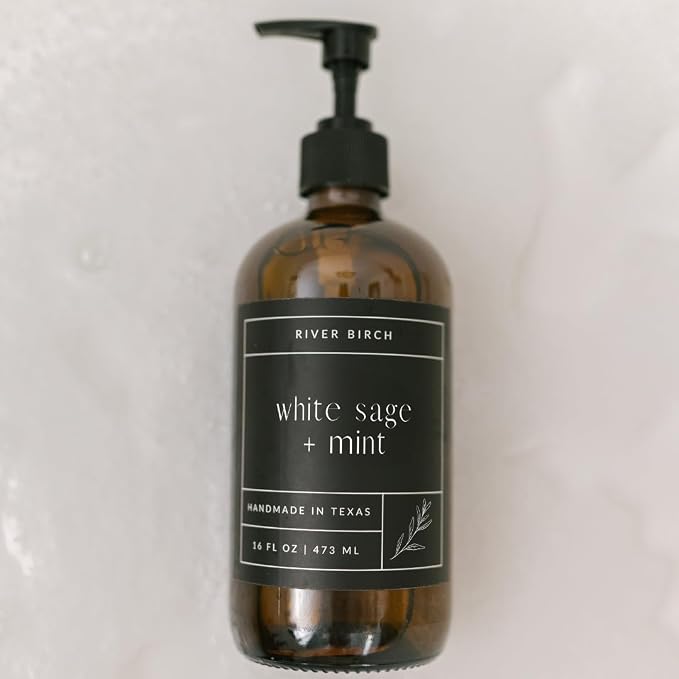 River Birch White Sage + Mint Scented Natural Hand Soap - Image 7