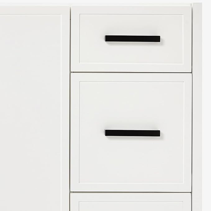 ARIEL Kelly 48 inch Bathroom Vanity Without Sink in White, Bathroom Base Cabinet - Image 9